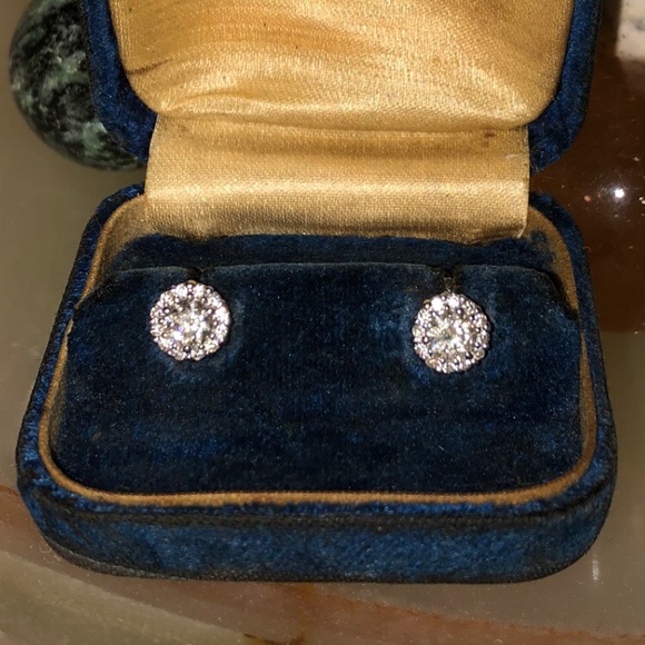 Jewelry - SOLD! 1cttw Diamond 14K Gold Vintage Stud Earrings